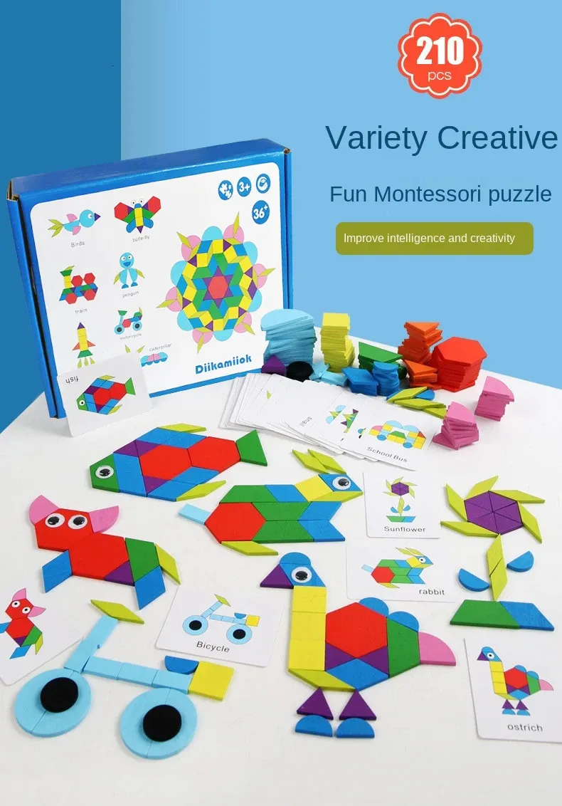 DHgate.com:Wooden 3D Geometric Shape Tangram Jigsaw Puzzle for Kids ...