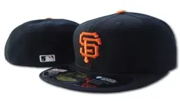 2020 Classic SF Giants On Field Flat Visor Fitted Hats Orange Color SF Letter Embroidered Baseball Full Closed Caps In Size 7Size9709736