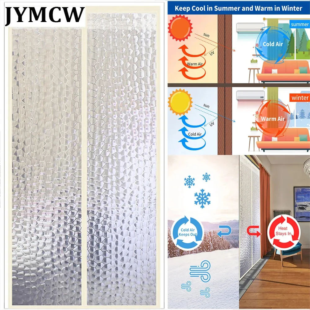 Cortinas transparentes Cortina de porta com isolamento térmico magnético à prova de mosquitos e silenciosa. Para ar condicionado aquecimento sala cozinha familiar 231019