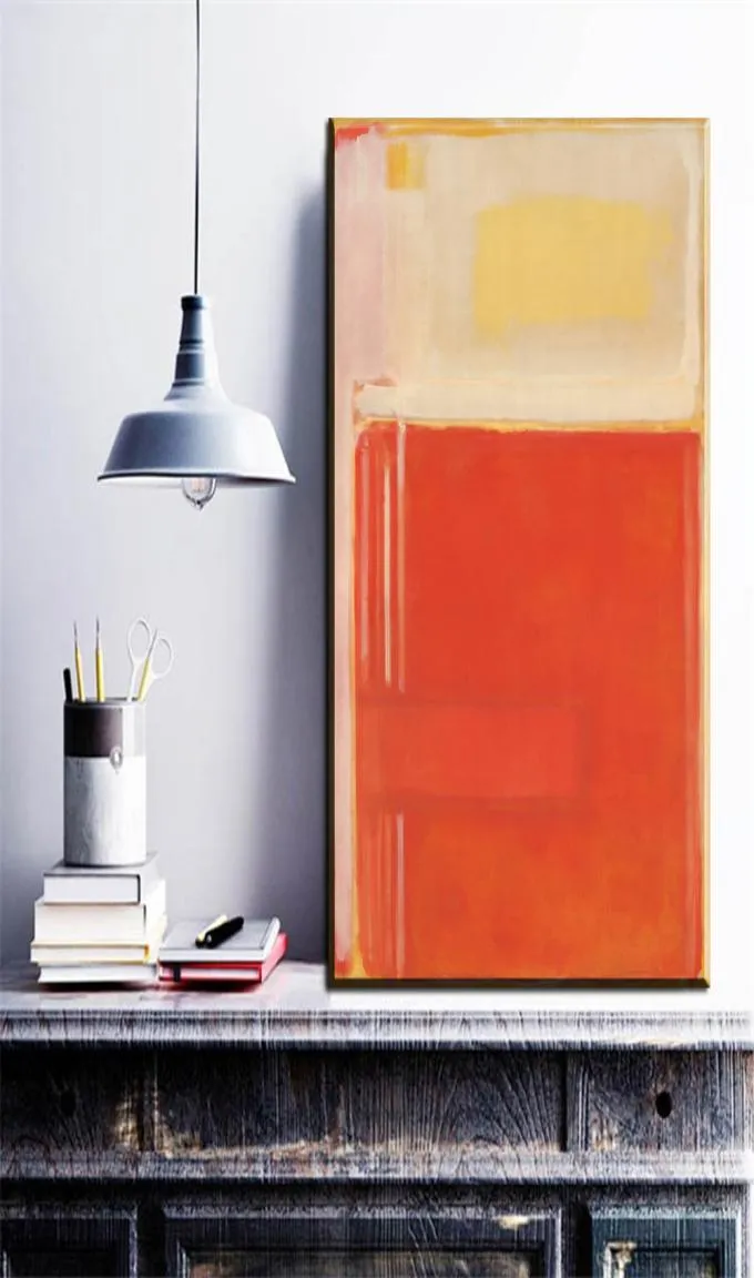 ZZ182 Modern Abstract Canvas Art Mark Rothko Color Canvas Oil Art målning för vardagsrum sovrum dekoration oramade tryck art6603628