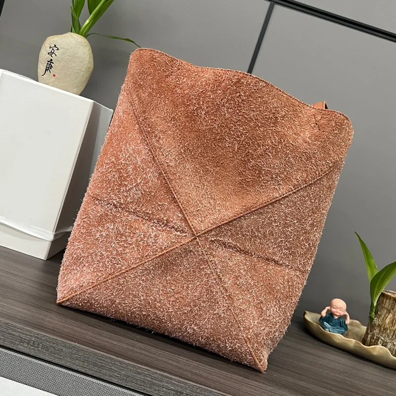 Designer torebka torba o dużej pojemności damskie torba na ramię najwyższej jakości zamsz geometria składana torebki torebka
