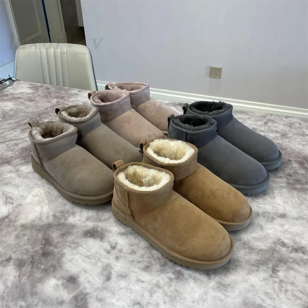 Tazz Slippers Australia Women Boots Designer Tasman Snow Boots Winter Sheepskin Platform Fur Slipper Classic Ultra Mini Bootsスエードウールアンクルブーティー