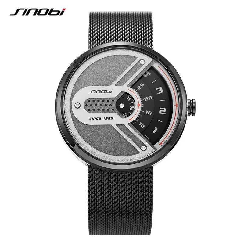 Mens watch watches high quality luxury Casual trend creative no pointer concept quartz watch