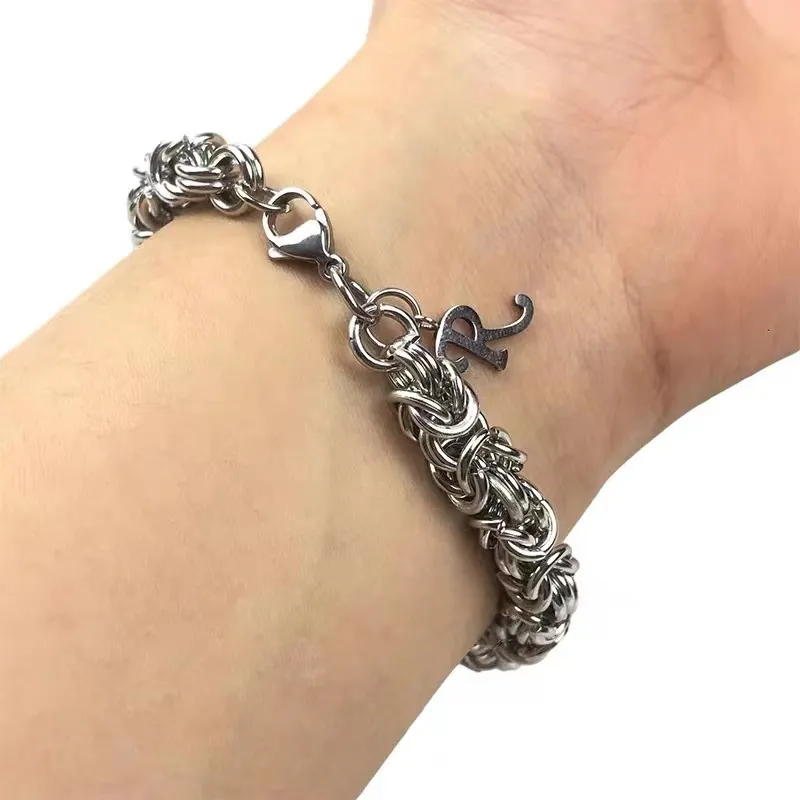 ラフシモンズ RAF SIMONS Skeleton bracelet ブラス シルバー |
