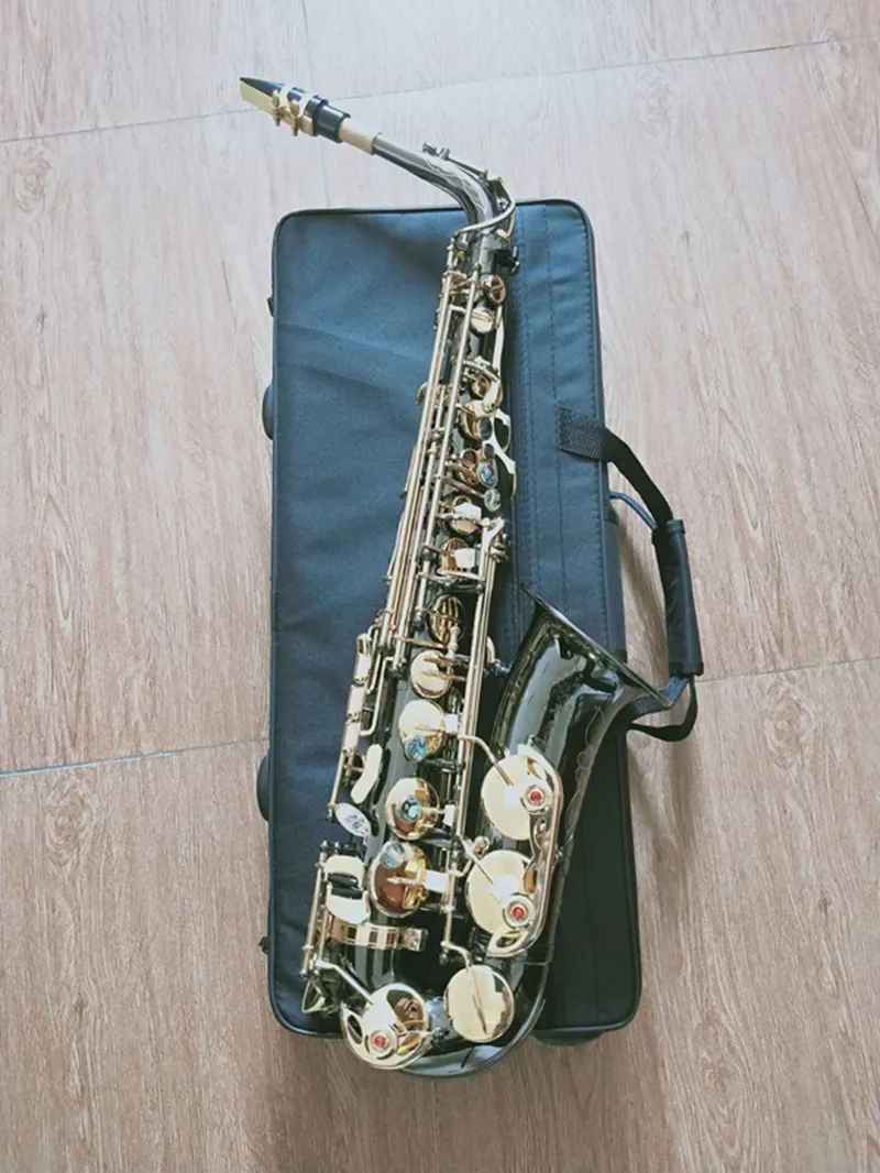 جديد ساكس ساكس A-992 عالي الجودة العلامة التجارية Alto Saxophone E-Flat Musical Musical Musical Liece مع Professional