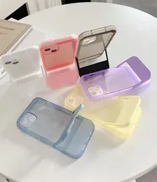 Invisible Stand Transparent Cases for IPhone 14 Pro Max 13 12 11 13pro 14pro 14plus X XS MAX XR 8 7 Plus Mobile Back Cover Holder 1129517