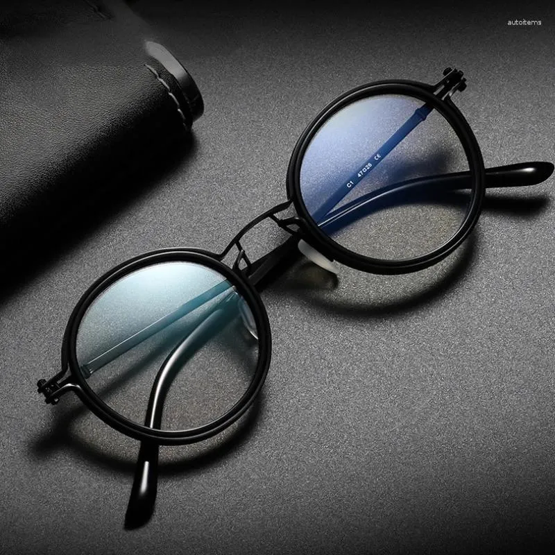 Солнцезащитные очки с одинарной подсветкой, очки для чтения для дальнозоркости, унисекс, винтажная круглая оправа, анти-синие, от 0 до 4,0