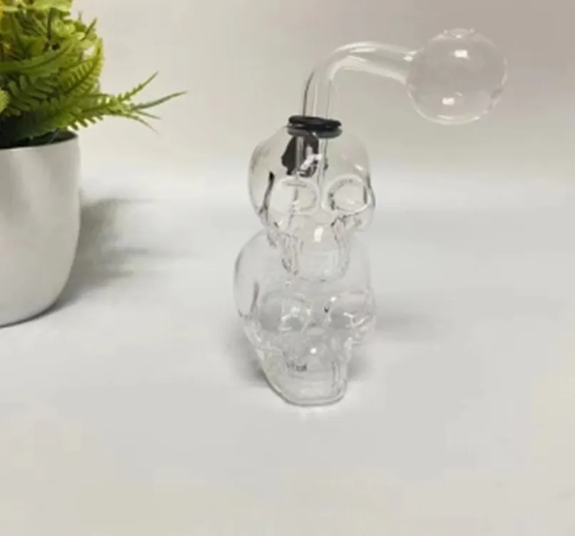 Hookahs Mini Dab Rigs Skull Heady Glass Bongs Pipas de agua El agua de vidrio única Bong Bubbler