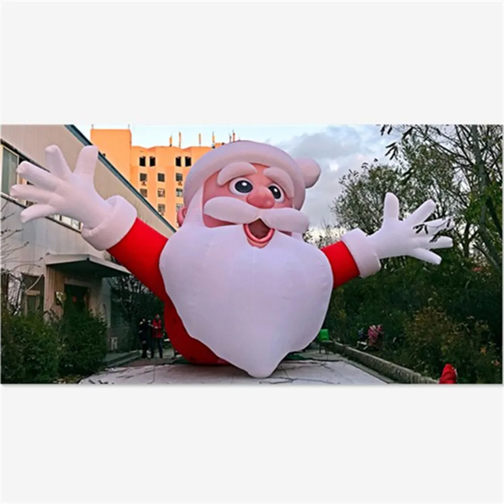 Giant inflatable santa claus Climbing Wall inflatable mall entrance Santa for christmas decoration