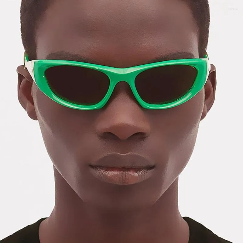 Óculos de sol polarizados piloto y2k para homens marca vintage olho de gato condução esporte óculos de sol mulheres gradiente pequeno hip hop tons