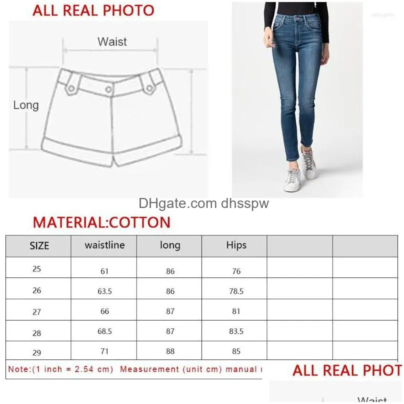 womens pants mother same paragraph high-waisted nine-point high-elastic foot buttocks slimming jeans women