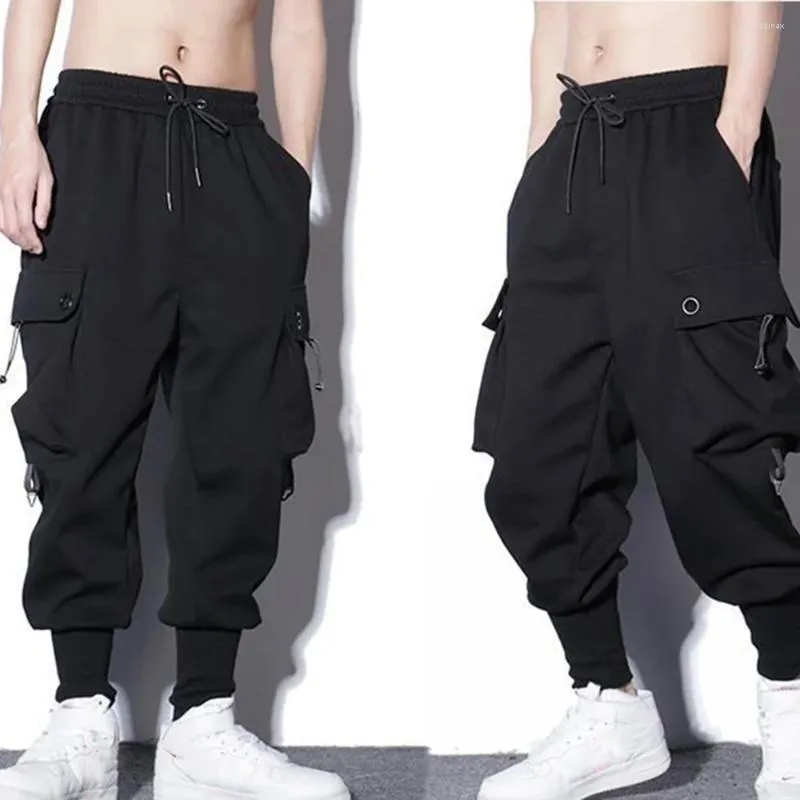 Männer Trainingsanzüge Jogger Lose Harem Hosen Männer Cargo Hosen Hip Hop Outdoor Casual Knöchel Länge Hose Mode Streetwear Tasche Jogginghose