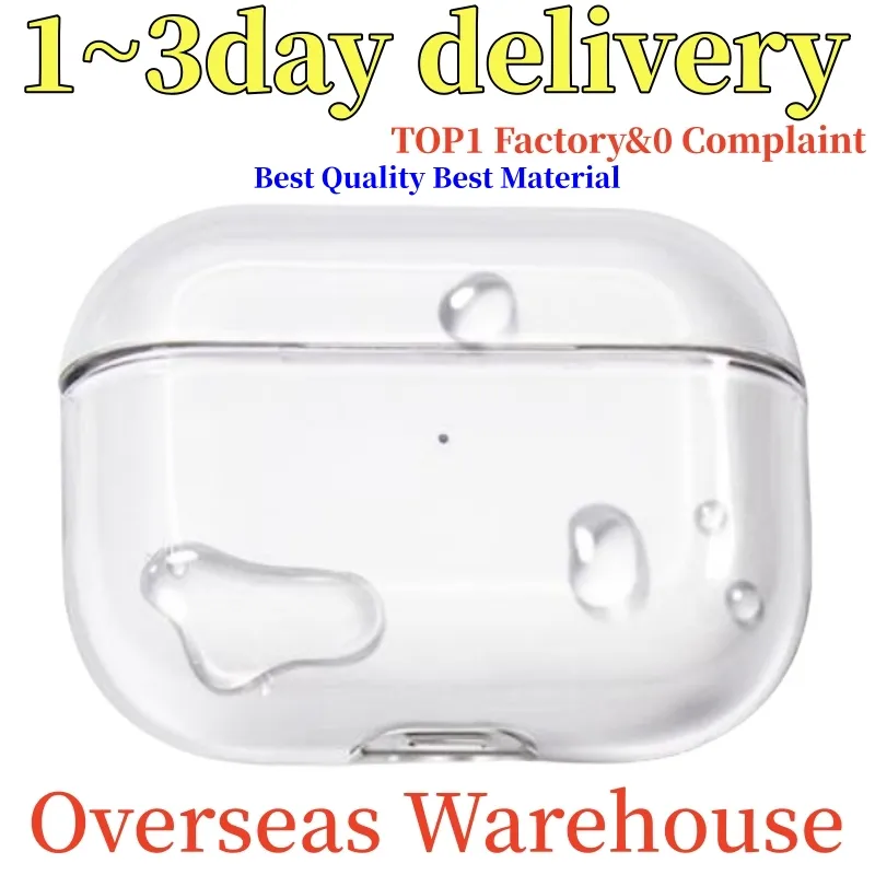 أفضل 1 AAA +++ لـ AirPods Pro 2 Air Pods 3 Max Airpod Airpod Bluetooth Accessories Solid Silicone Cover Cover Apple TWS أفضل حالة مقاومة للصدمات