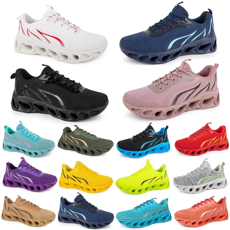 Gris Blanco Rojo Azul Naranja Gris claro Blanco Azul Verde Zapatos Naranja Amarillo Naranja Zapatillas de deporte casuales para hombre al aire libre Running Azul cian Azul marino