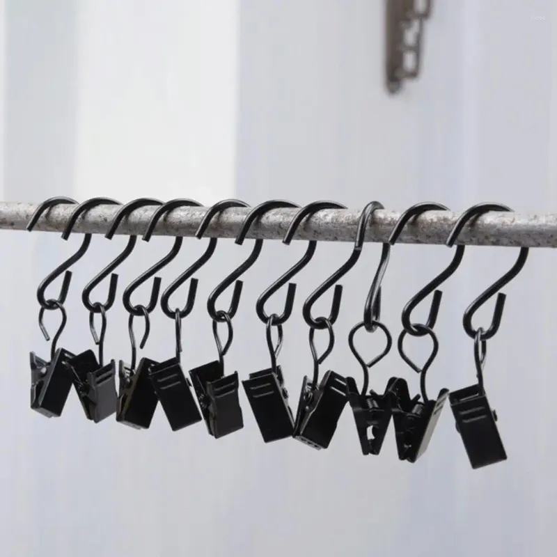 Hangers 50 Pcs Curtain Hook Clips S-shape Reusable Stainless Hanging Anti-slip Hold Great Load Bearing Art Craft Display Hooks