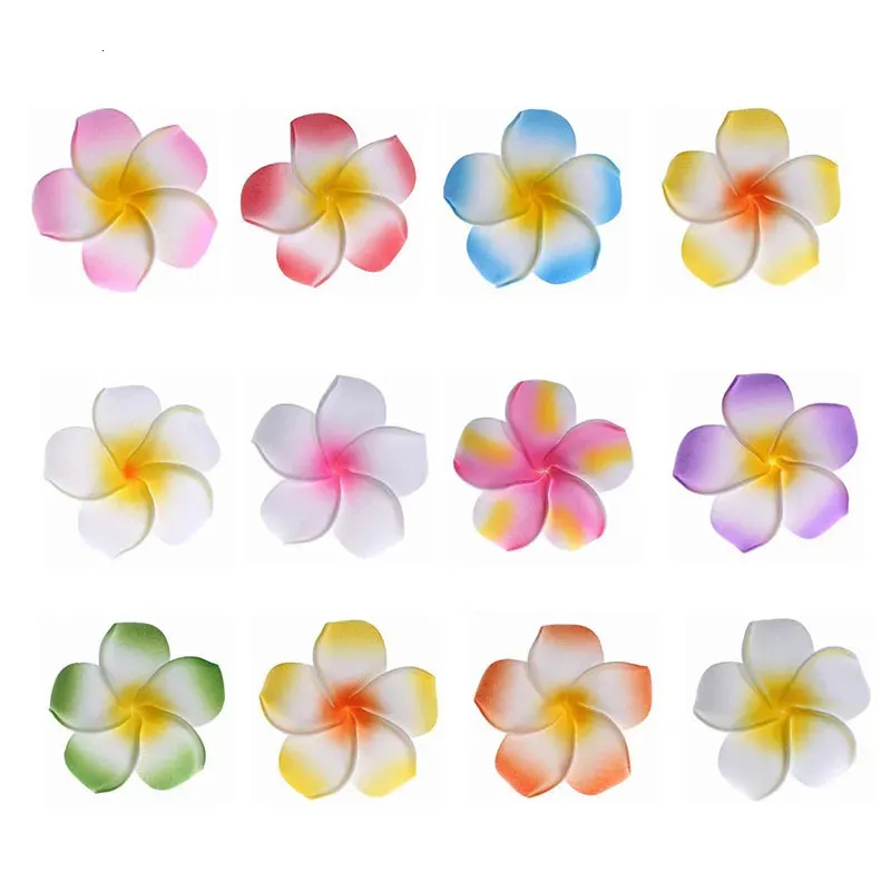 20pcs of 4-8cm Artificial flower summer style hawaii holiday decoration plumeria flowers for floral beach wedding birthday party