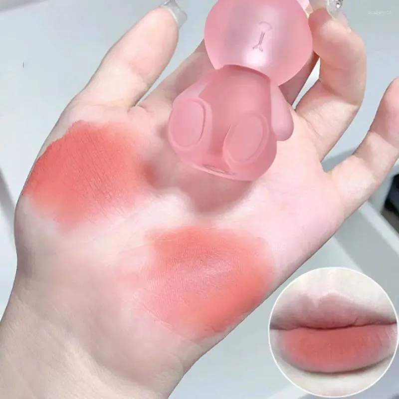 립글로스 매트 유약 6 컬러 비 스틱 컵 지속적인 방수 립스틱 키 체인 보습 한국 화장품