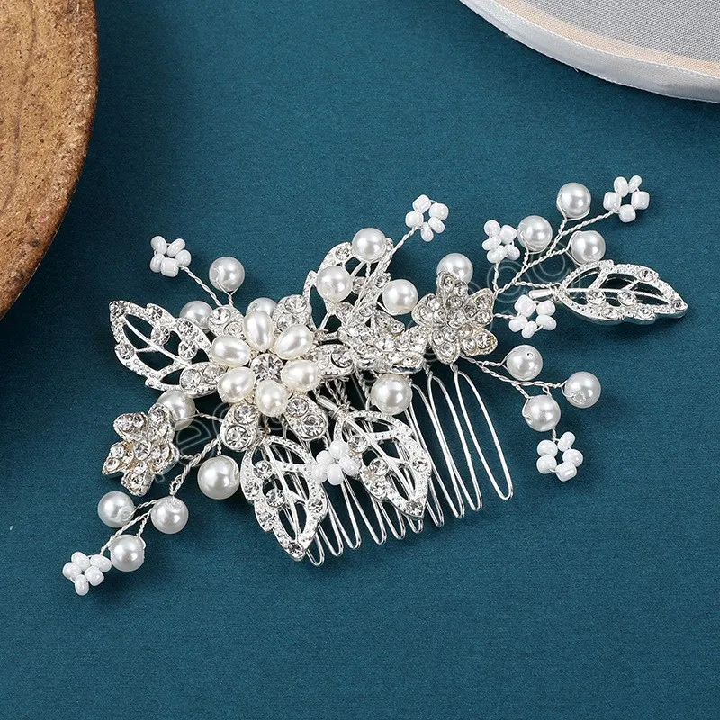 Nouveau peigne à cheveux diadèmes de mariage pour femmes perle cristal épingle à cheveux mode mariage cheveux ornement bijoux de cheveux de mariée charme diadèmes cadeau