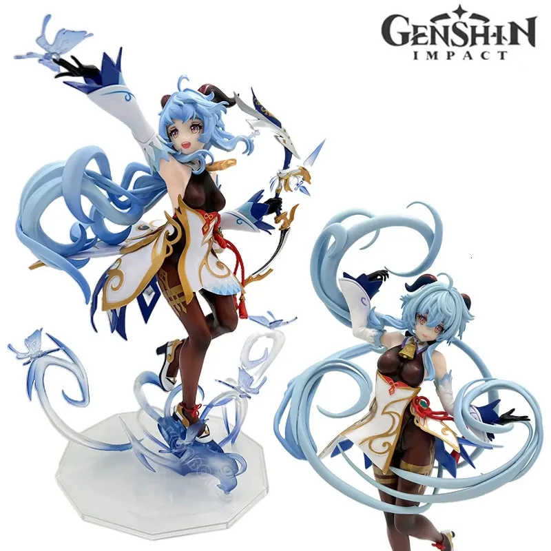 Artes e Ofícios 27cm Genshin Impact Ganyu Anime Figura Genshin Impact Klee Action Figure Hu Tao/Keqing/Paimon Estatueta Coleção Modelo Boneca Brinquedo 231017