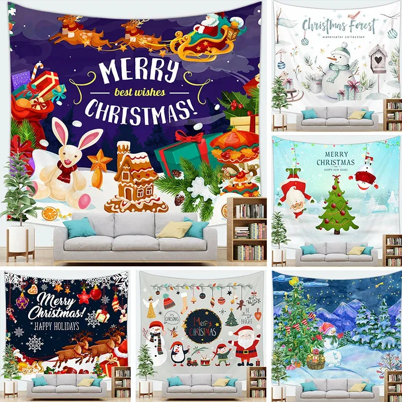 Tapeçarias Série de Natal Decoração Pendurada Pano Tapeçaria Parede pode ser personalizada 231018