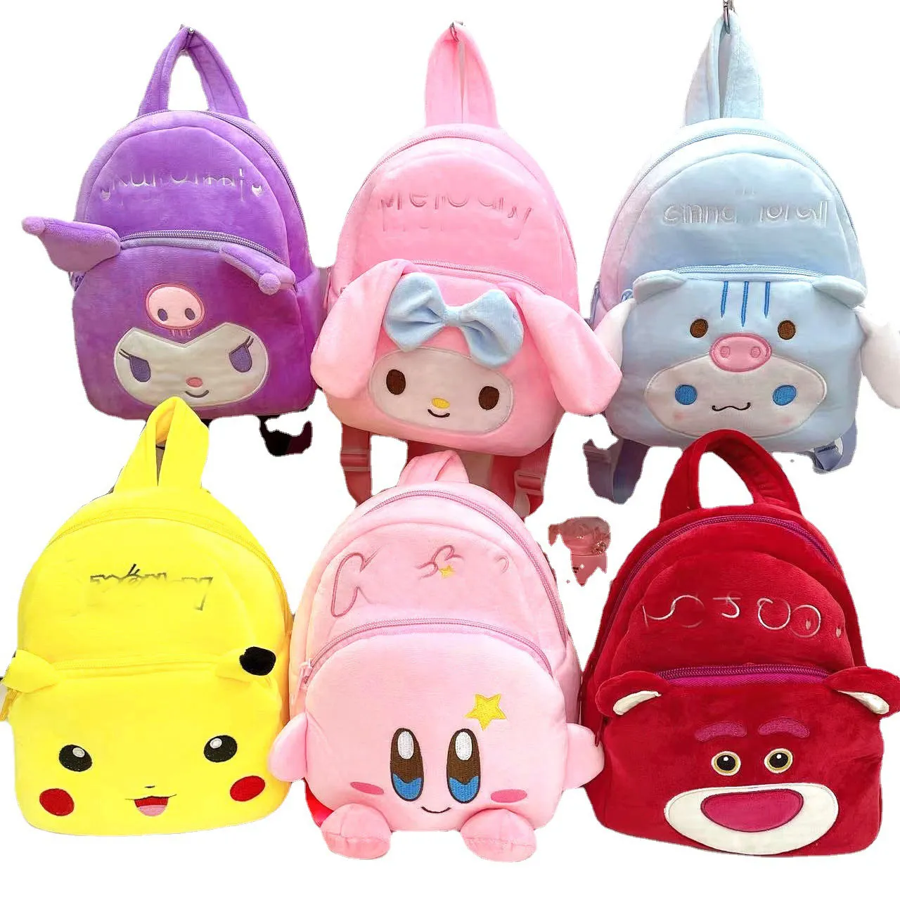 Детский рюкзак с японскими героями мультфильмов, плюшевый игрушечный рюкзак, милая кукла