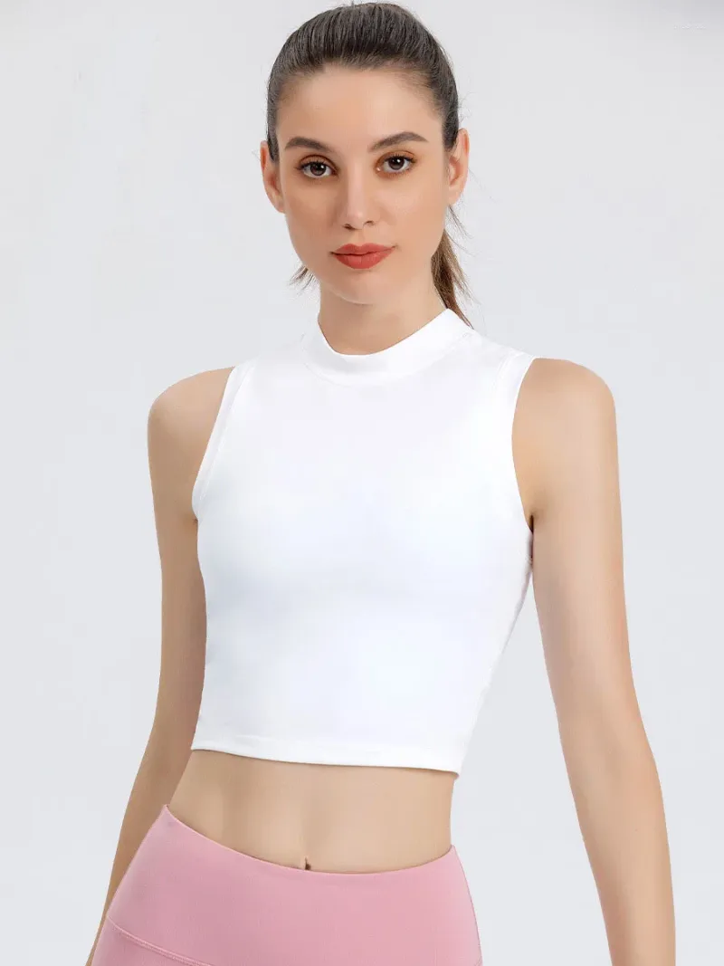 Aktiva skjortor Fashion Lady Sport T-shirt Kvinnor andas Summer Yoga bär gymmet Fitness Athletic Brassiere Solid Color Sleeveless Tennis