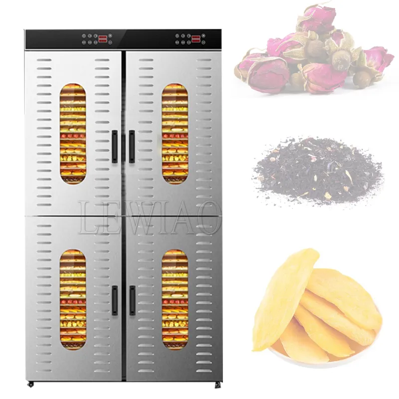 Máquina de frutas secas de aço inoxidável, grande capacidade, frutas, vegetais, desidratado, secador de alimentos comercial, 80 camadas, desidratador de alimentos