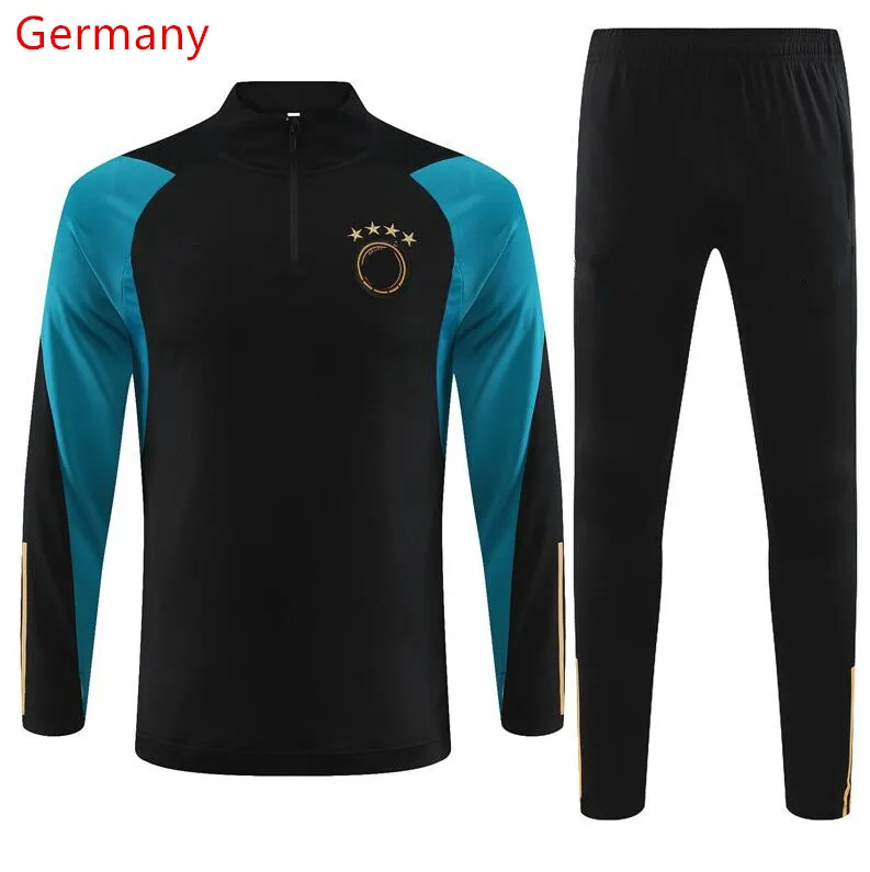 23 24 Alemanha Futebol Tracksuit Jacket Set KROOS GNABRY WERNER GOTZE Camisa de futebol Sportswear 2023 Nova Alemanha World Training Suit Cup Homens Kit Infantil