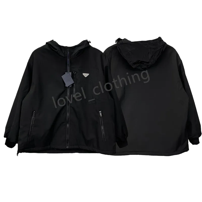 Chaqueta para hombre abrigo diseñador sudadera con capucha moda rompevientos invierno triángulo insignia chaqueta sudadera marca de lujo chaquetas de mujer tops ropa Tamaño M-2XL