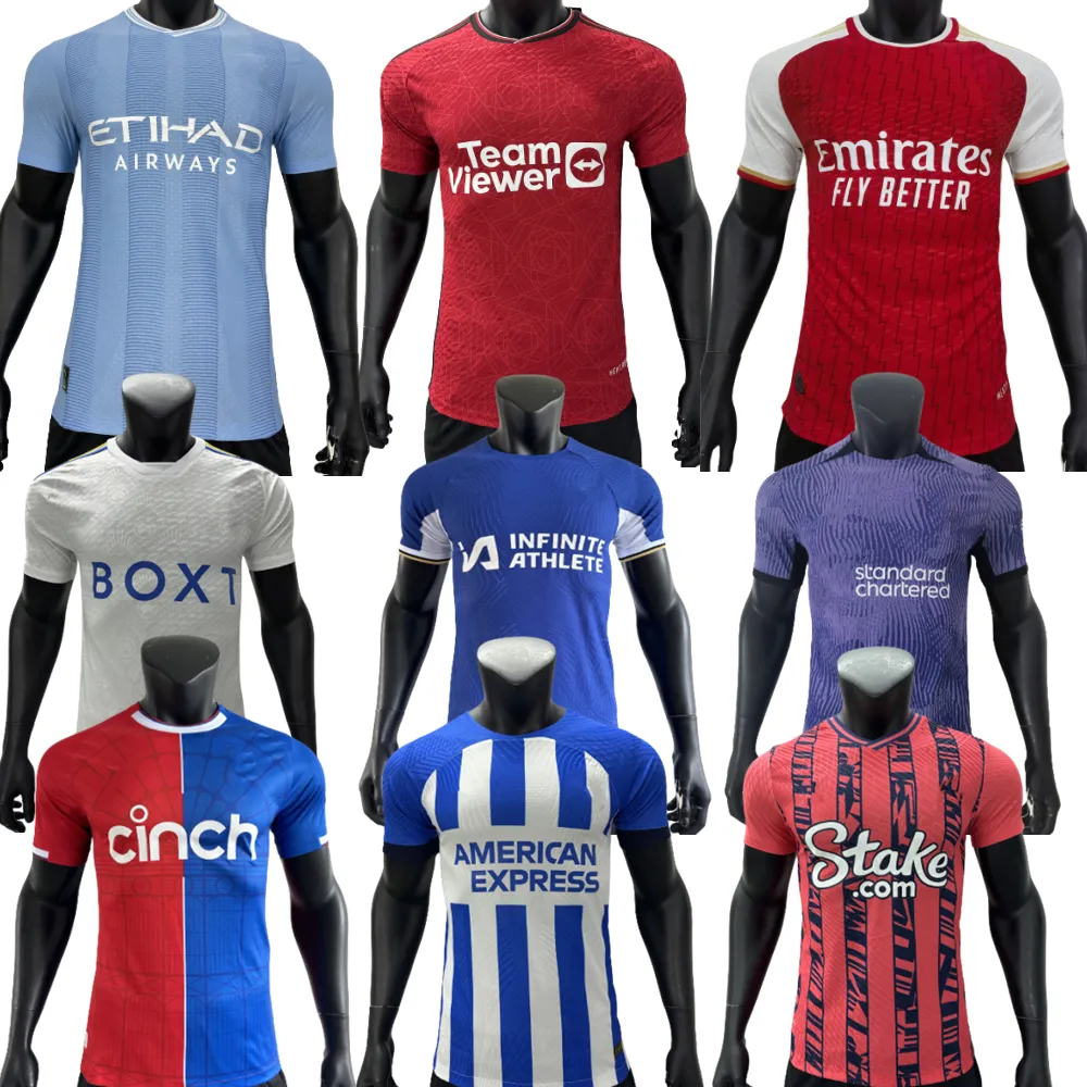 EPL Jogador Versionion Futebol Jerseys 23 24 Apertado Fit Top Thai Qualidade Camisa de Futebol Home Away 3º Kit 3XL 4XL