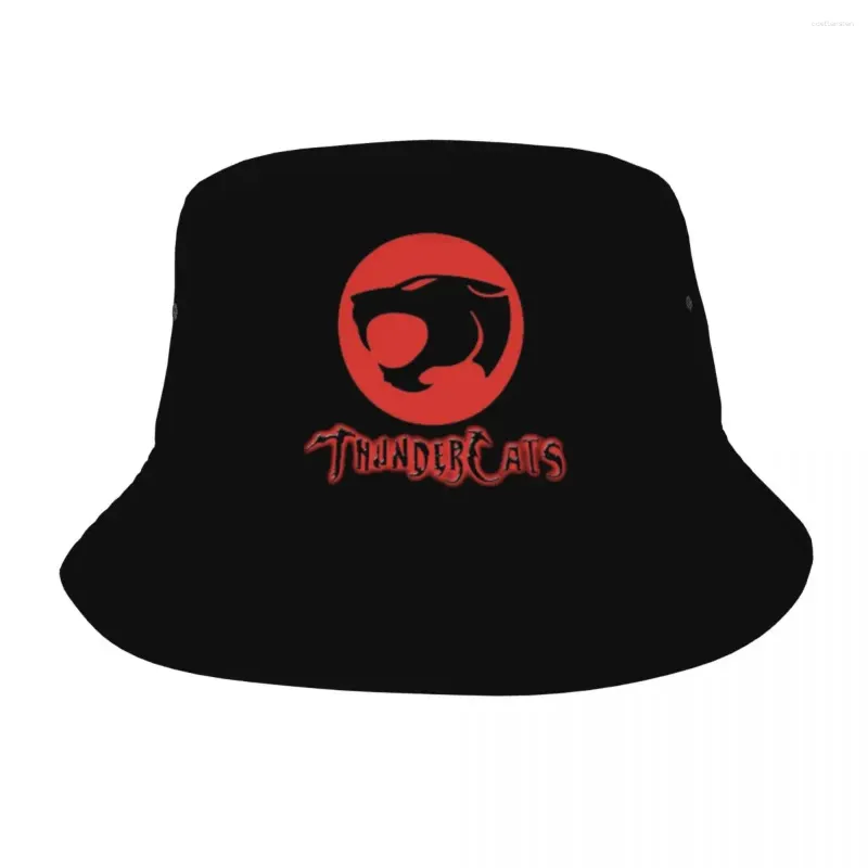 Berets Thundercats Eimer Hut Frühling Kopfbedeckungen Sachen Anime Angeln Fischer Hüte Für Outdoor Teen Bob Faltbar