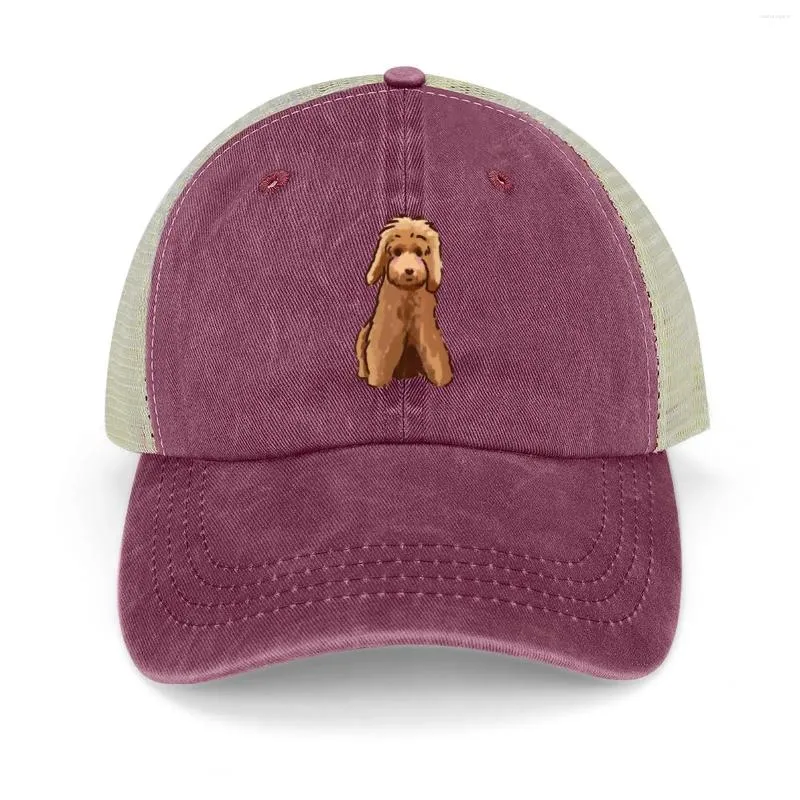 Ball Caps Cute Golden Doodle Cowboy Hat Male Uv Protection Solar In The Trucker Man Women'S
