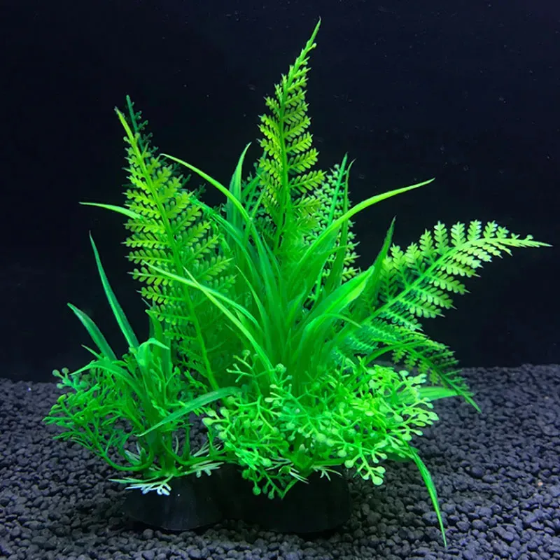 Aquários 12 tipos artificial aquário decoração plantas água ervas daninhas ornamento planta aquática tanque de peixes grama decoração acessórios 14cm 230819