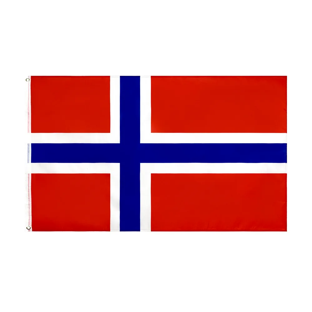 3x5fts 90x150cm Norway Flag Norwegian National Flags Polyester Banner för inomhusdekoration Direktfabrik grossist