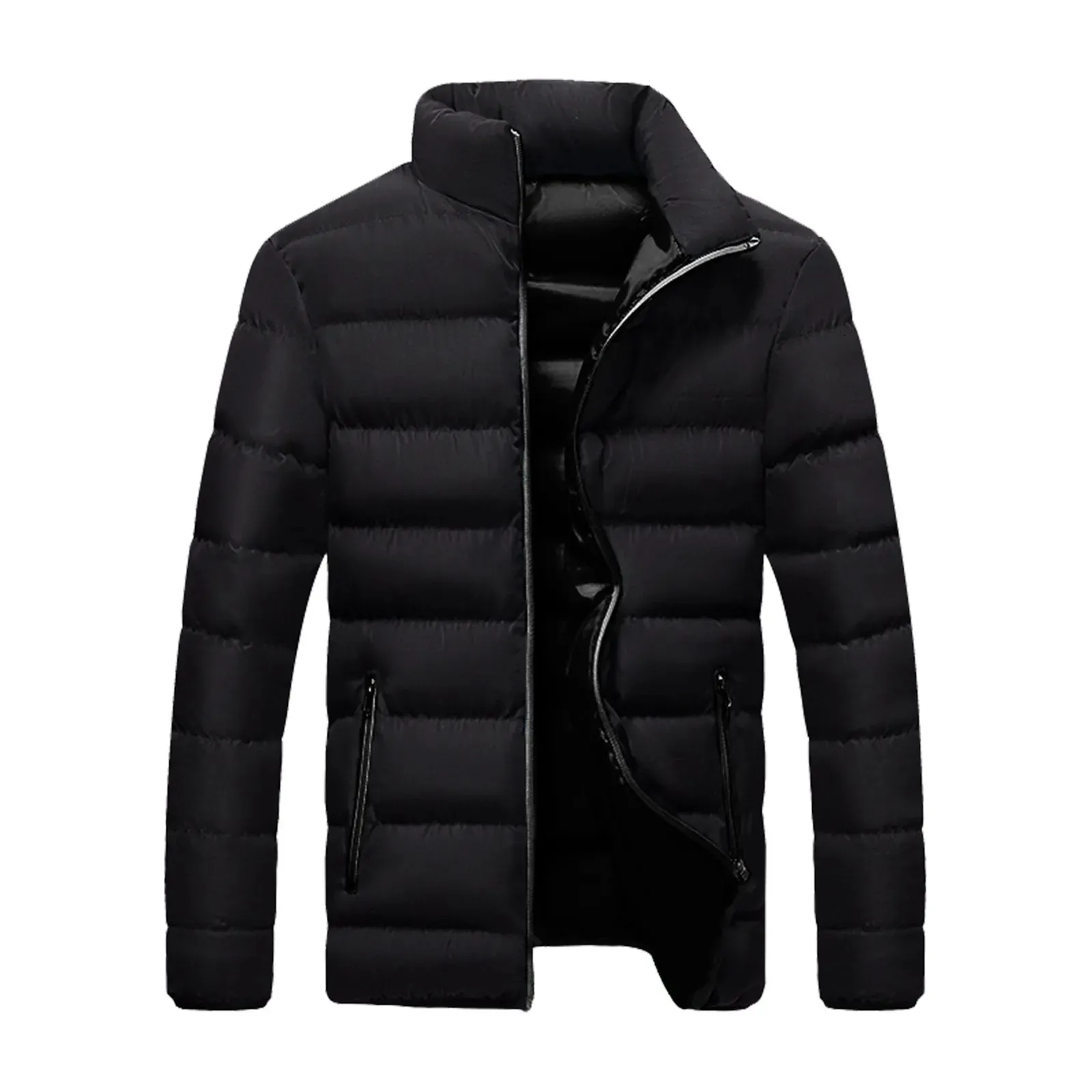 Parkas pour hommes manteau d'hiver hommes épaissir décontracté Parka vêtement d'extérieur près du corps imperméable chaud veste zippée haut chemisier Erkek Mont 231018