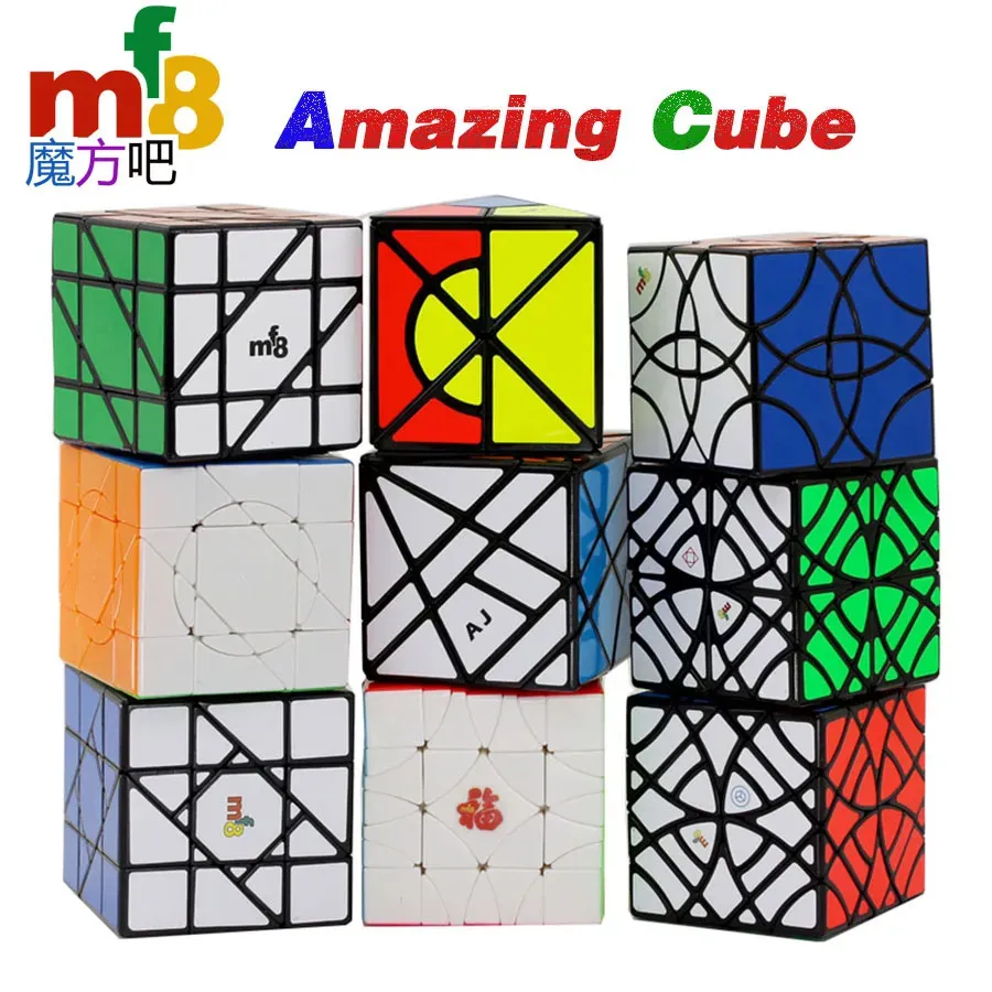 Cubos Mágicos mf8 Cubo Mágico Hexaedro Filho Mãe 4x4 Sol 3x3 Crazy Unicorn Puzzle Curva Helicóptero Janela Griller 4Layer Skew Triangle Cylinder 231019