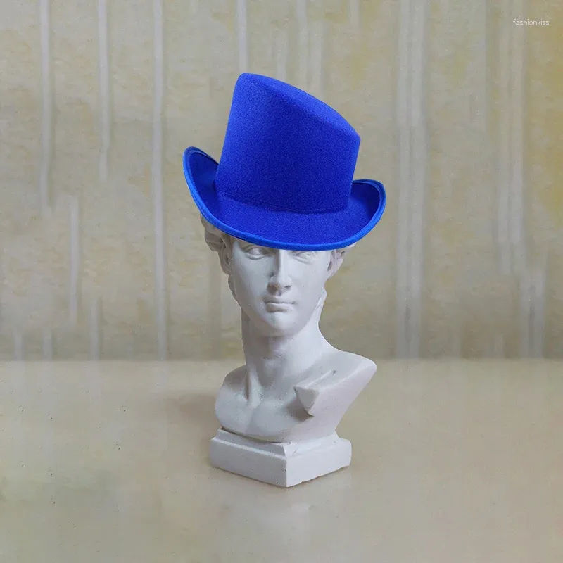 Bérets classiques inclinés pour hommes, chapeau de magicien noir solide, personnalité Gentleman Sombrero British Curl Party