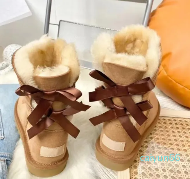 Australia Women Classic Warm Boots Designer Snow Booties Winter Australian Boot Fashion Flat Heel Clear Mini slipper