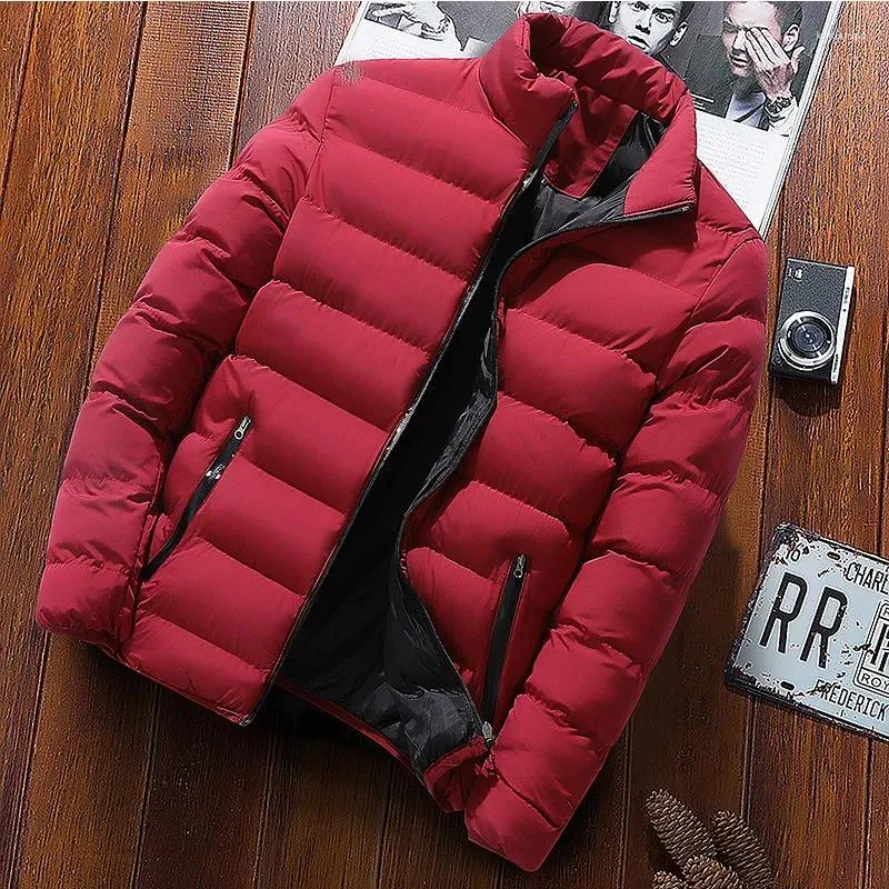 Mäns jackor Autumn and Winter Sports Cotton Coat Standing Collar Cardigan Outdoor Warm