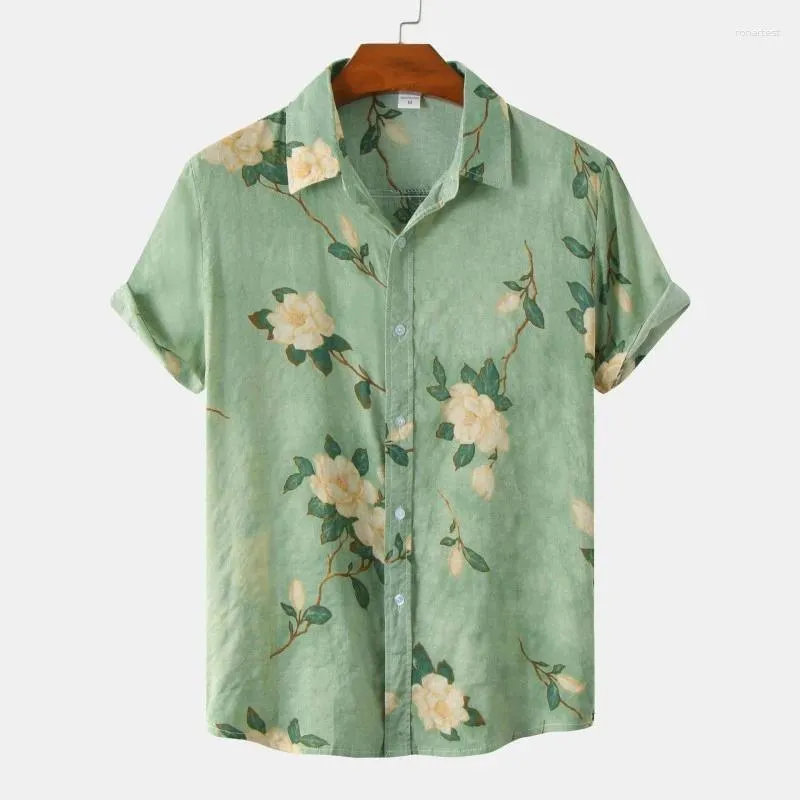 Men's Casual Shirts Tops Short Sleeve Shirt 3d Printed Clothing Hawaii Model Lapel Oversized 5xl Comfort Fashion