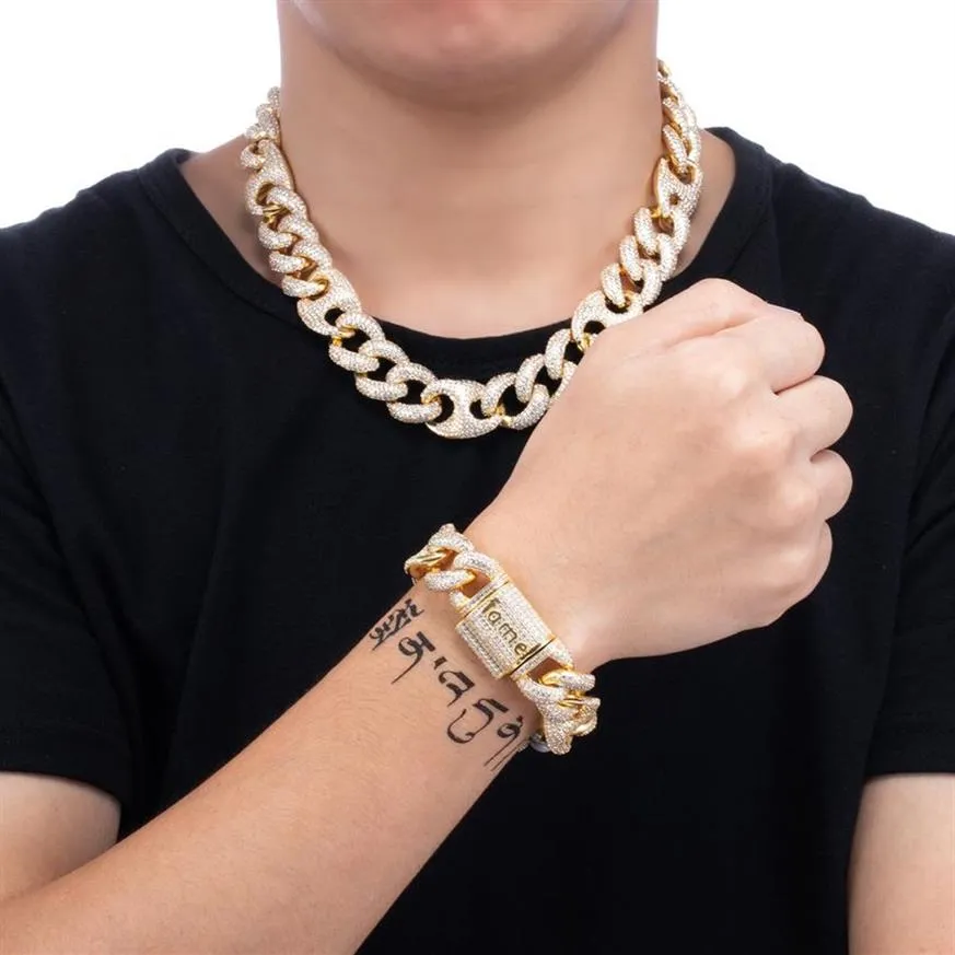 Lyxdesigner smycken Mensarmband Hip Hop Gold Armband Charm Bling Diamond Bangle For Love Iced Out Chains Hiphop Rapper Fas284s