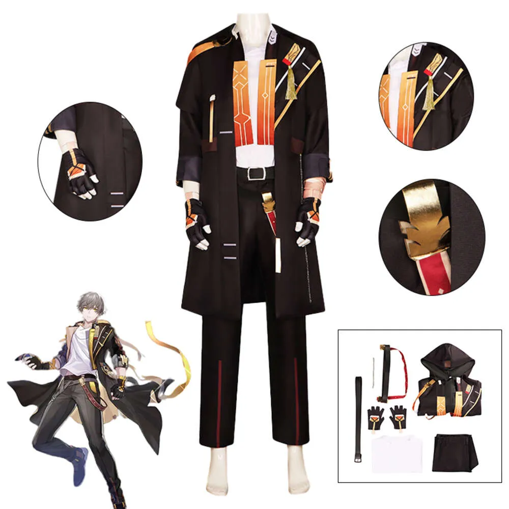 Protagonist Trailblazer Cosplay Game Honkai Star Rail Wig Anime Men Uniform Suit Halloween Party Costume Set 2023 Newcosplay