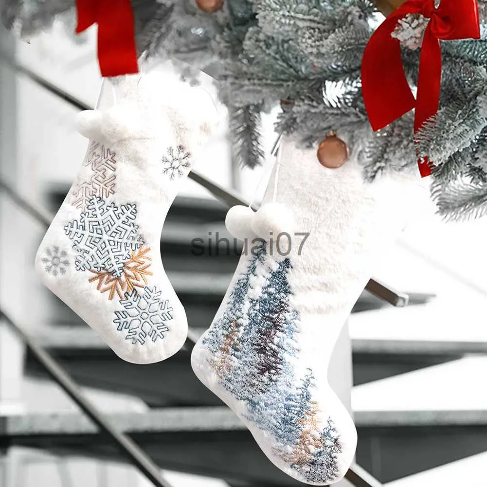 Christmas Decorations Christmas stockings Santa Claus candy gift bags Christmas tree hanging decorations bedroom fireplace holiday decorations 36.5x28cm x1019