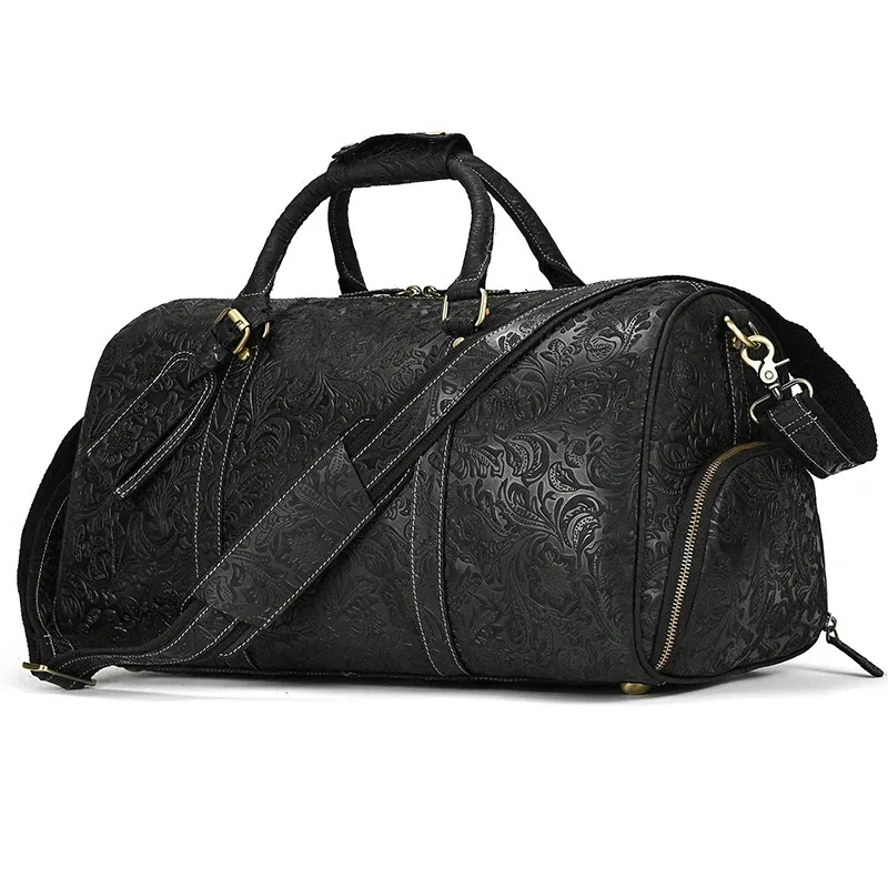 Sac De Voyage Duffel En Cuir Vintage Marron - Taille Moyenne - Idéal Week-end, Gym Ou Nuit - Neuf Sans étiquettes