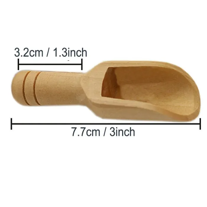 Mini Wooden Scoops Bath Salt Powder Detergent Powder Spoon Candy Laundry Tea Coffee Spoons Eco Friendly Wood Mini Scoops BH3241 TQQ