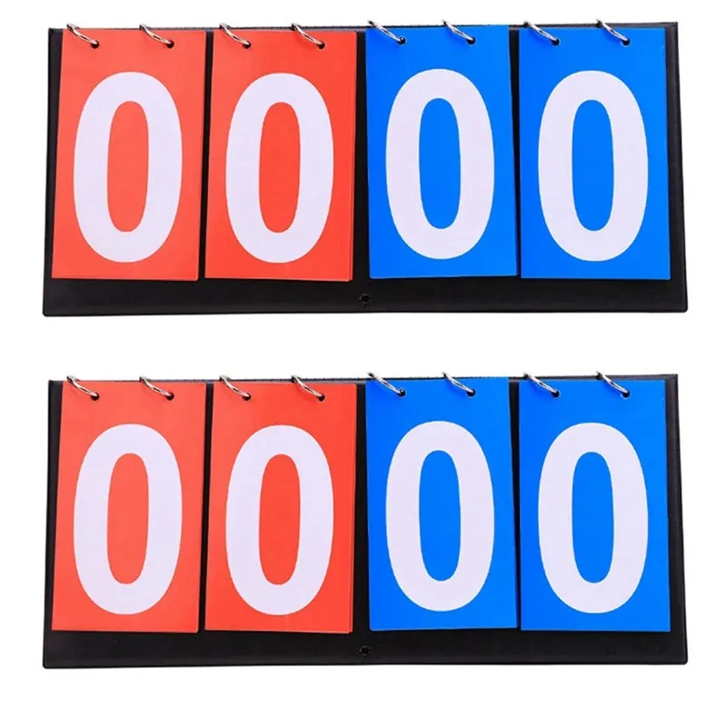 Foosball 2x 4 Digit Score Board Basketball Soccer Scoreboard for Basketball Football badminton Bolleyball Table Tennis 231018