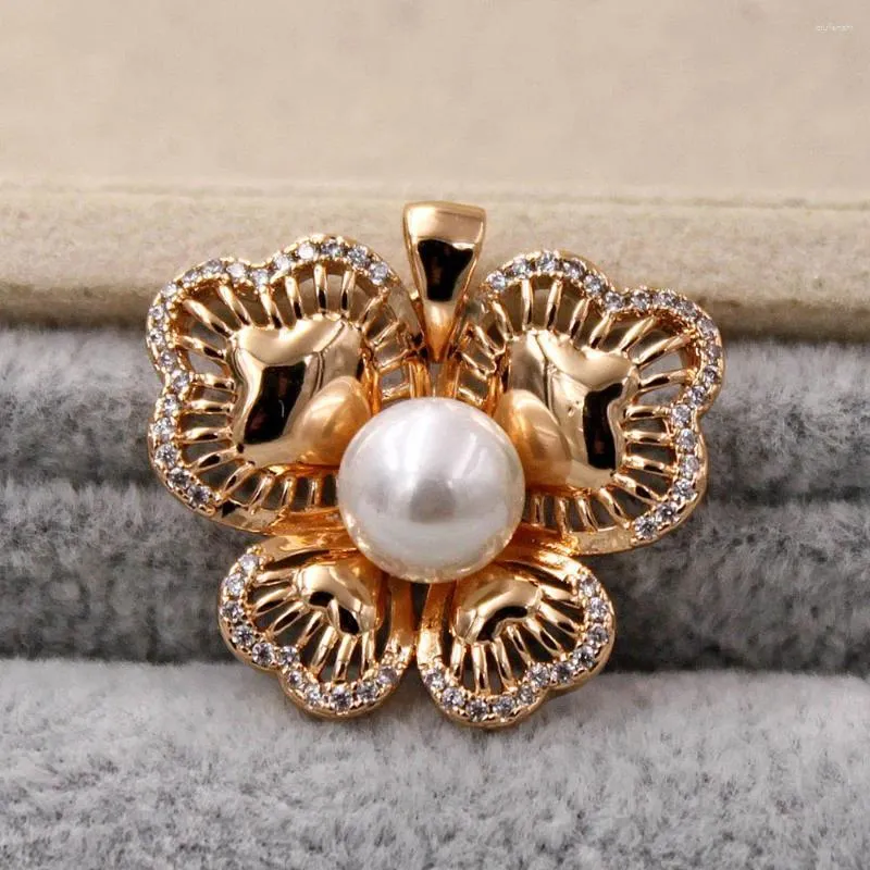 Naszyjniki wiszące luksusowe artystyczne naszyjnik kobiety moda moda biała perłowa złota platowana imprezowa biżuteria
