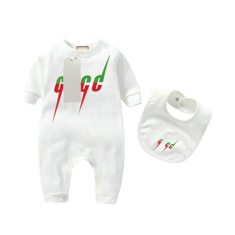 G Designer Baby Clothes Pomanper 100% Cotton Rompers Infant Boy Girl Lettera Costume turisti da tuta per bambini per bambini Outfit -6