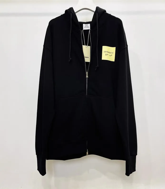 Men VTM Side Label Logo Men Hooded Simple Convenient Stick