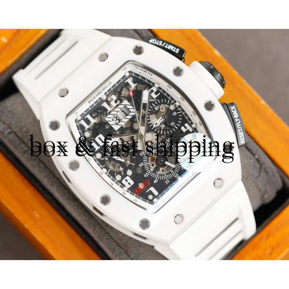 Uhr Designer Luxe Richa Superclone Fully854 Uhren De Mechanics Milles Montres Rm011 40x50x16mm Herren mit Chronograph Rm11 Größe